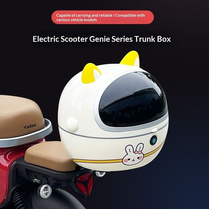 Baú para veículo elétrico, caixa de armazenamento universal, à prova d'água e de grande capacidade, adequado para motoci