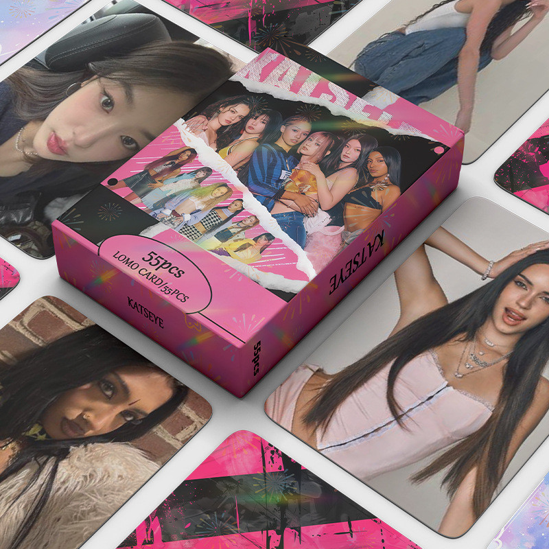 30-124pcs KATSEYE Holograma Cartões Postais A Laser 2026 Saudações Da Temporada Internet Girl Lomo Cards SOPHIA Danela L