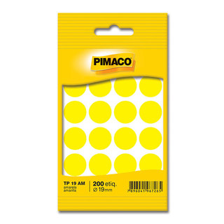 Etiqueta adesiva TP19 amarelo Pimaco