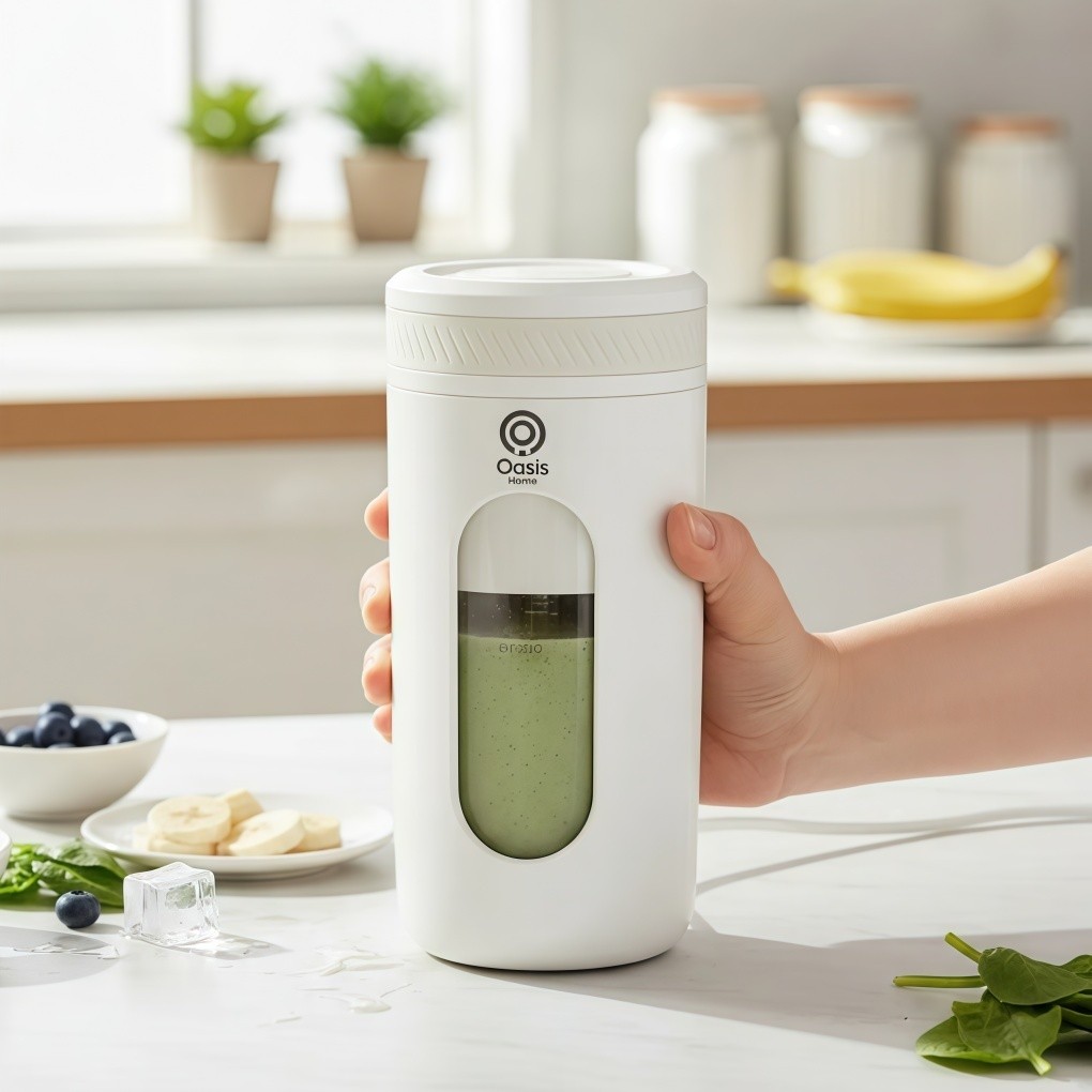 Liquidificador Portátil Recarregável USB 300ml | Mixer para Smoothie, Suco, Shake e Vitaminas