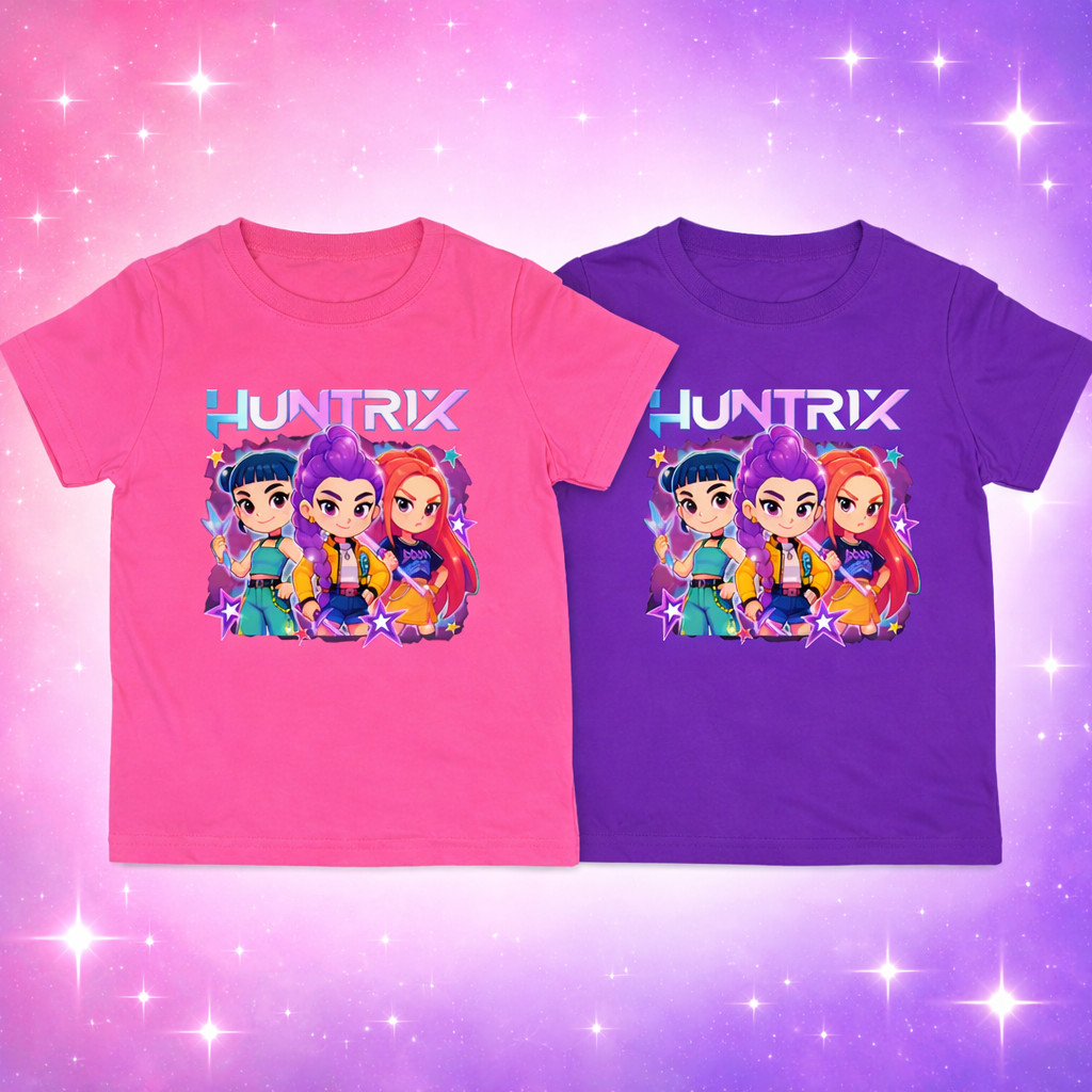 Camiseta Infantil Menina Guerreiras Kpop Rumi Mira Zoey