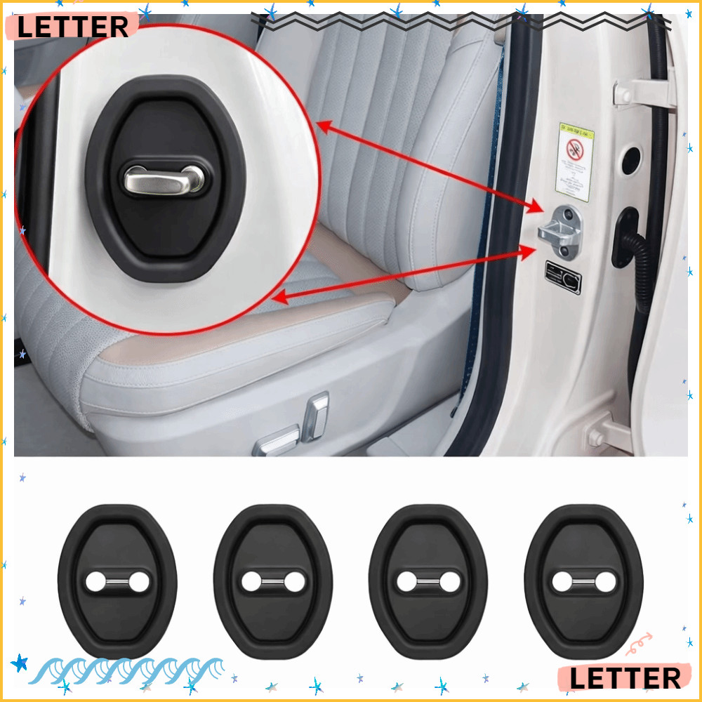 Carta 4 Pçs Conjunto Capa De Fechadura Da Porta Do Carro , Protetor De Fivela À Prova De Poeira E Resistente A Riscos