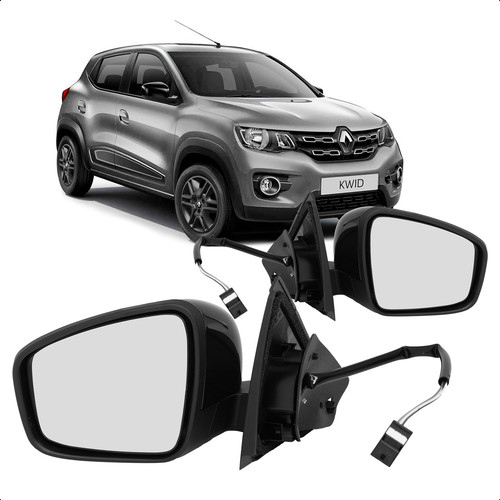 Retrovisor Kwid 2017 2018 2019 A 2025 Elétrico Capa Preta
