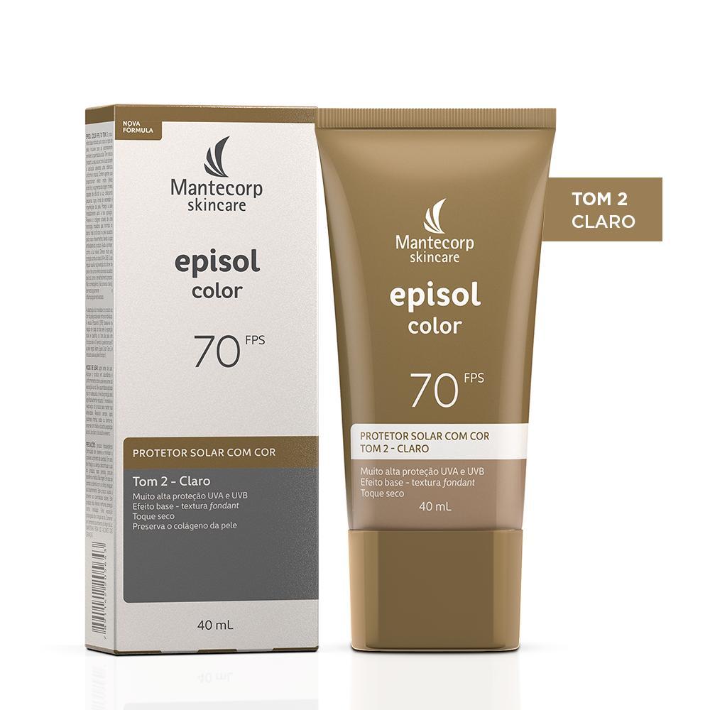 Imagem Protetor Solar Facial Episol Color Tom 2 Claro FPS70 40mL