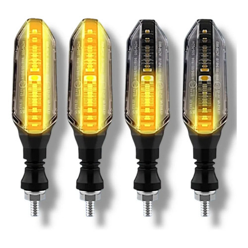 Kit Seta Sequencial Dianteria + Traseira Honda Xl Transalp Preto