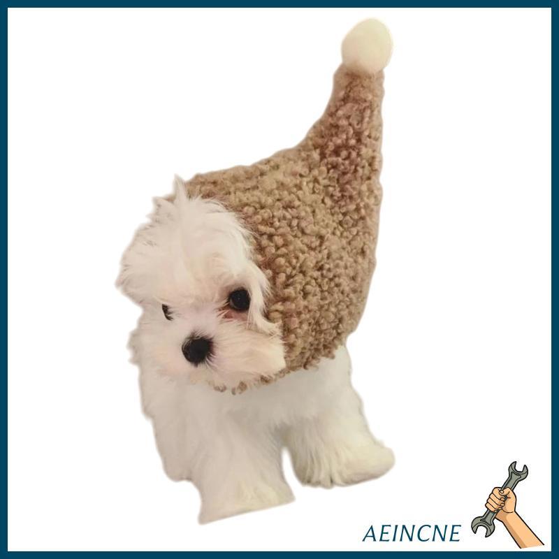 AEIN Chapéu Quente Para Animais Estimação Cães Pequenos Tecido Lã Macia Alça Ajustável Inverno Uso Clima Fri