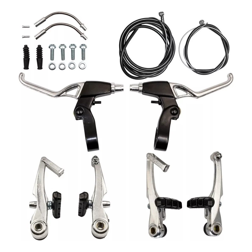Kit de Freio V-brake Orbital Aluminio C/ Maçaneta Tipo Logan