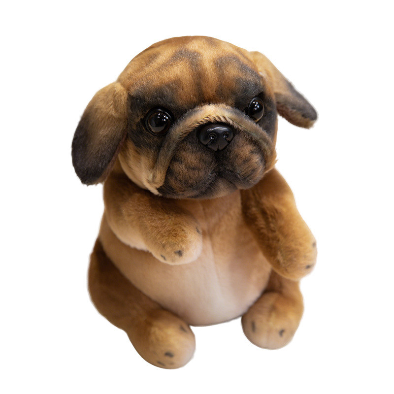 Realista Pug Recheado Brinquedo De Pelúcia Simulação Shar Pei Poodle Cachorro Boneca Decoração De Casa Pano Companheiro