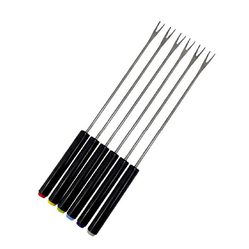 Garfos Garfinhos de Inox Para Fondue 23cm Kit C/ 6 Unidades KeHome Petiscos Fondue