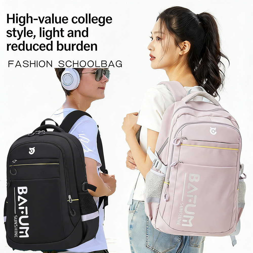 Mochila Escolar Moderna Para Meninos E Meninas Adolescentes , Bolsa Leve Resistente À Água Com Suporte As Costas Respirá