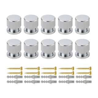 Kit com 10 Botões Francês Suporte Para Espelho de Plástico Abs Cromado metalizado + buchas e parafusos em Oferta na Shopee