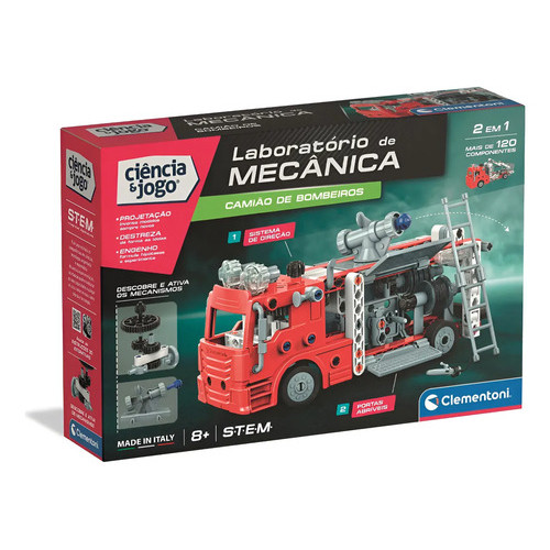 Laboratório Mecânica - Caminhão De Bombeiros - Ciência E Jogo 120 peças