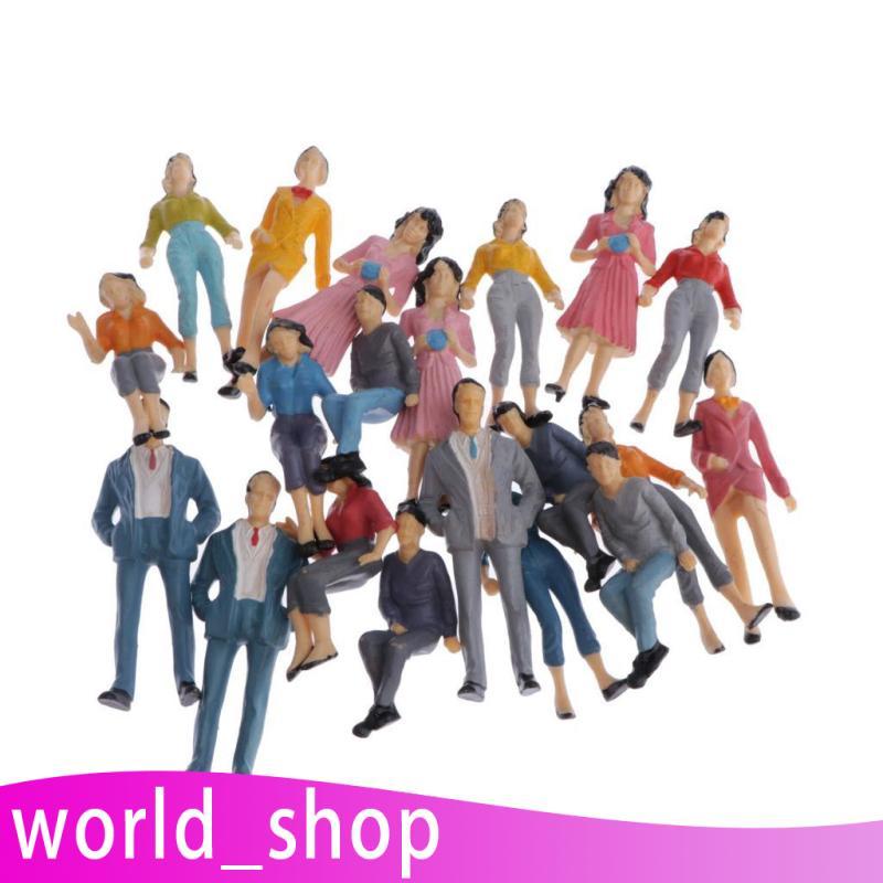 [World_shop] 20 Unidades De Figuras De Pessoas Em Miniatura , Modelo De Trem , Diorama , Construção De Paisagens , 1 : 2