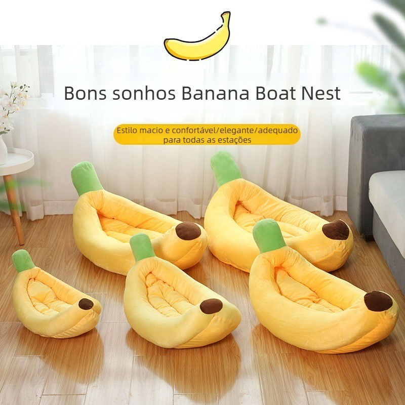 Ninho para animais de estimação esteira para animais de estimação Banana ninho de gato ninho de cachorro quatro estações