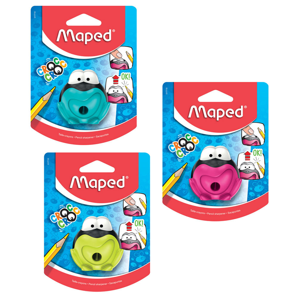 Imagem Apontador com coletor Croc Croc Sapo 1 furo 017710 Maped