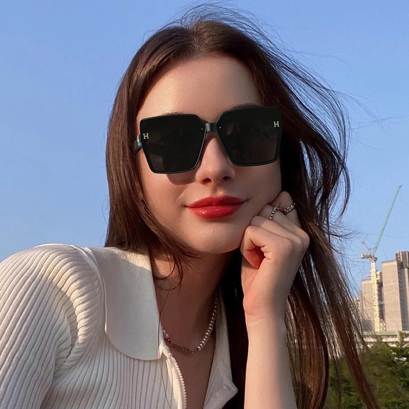 Óculos de sol em formato H, óculos de sol com proteção UV para mulheres, óculos de alta qualidade, óculos de sol de arma