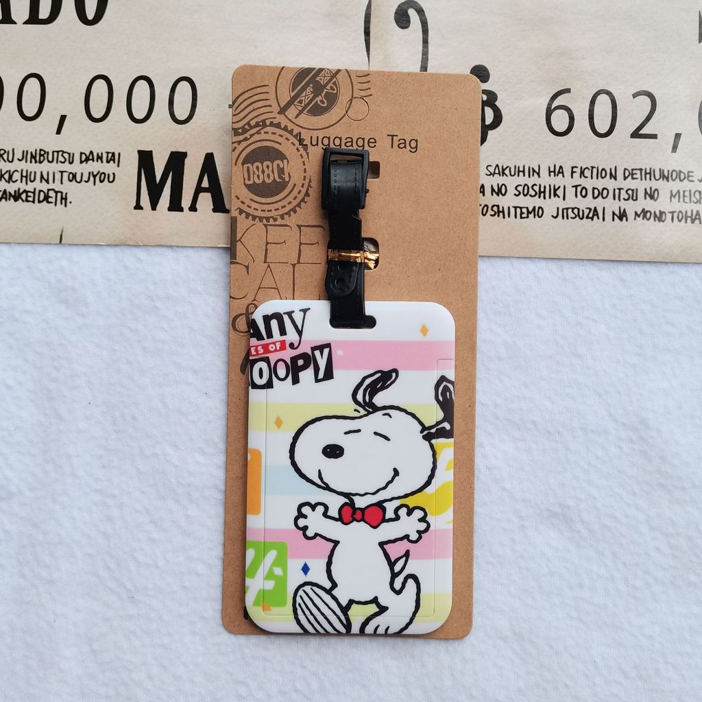 Etiqueta de mochila para cachorro Snoopy Charlie Brown AMSH