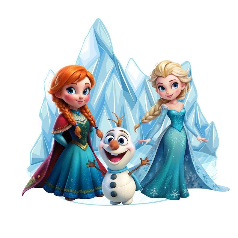 Adesivo para parede decoração quarto Frozen Anna Elsa Olaf para quarto criança infantil