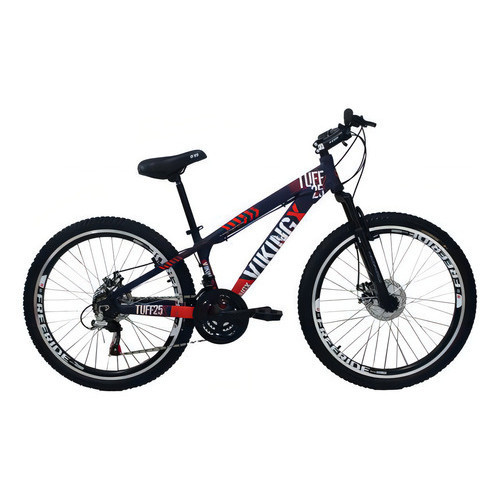 Mountain Bike Vikingx Tuff25 Aro 26 Quadro 13 21v Freios De Disco Mecânico Cor Roxo/laranja