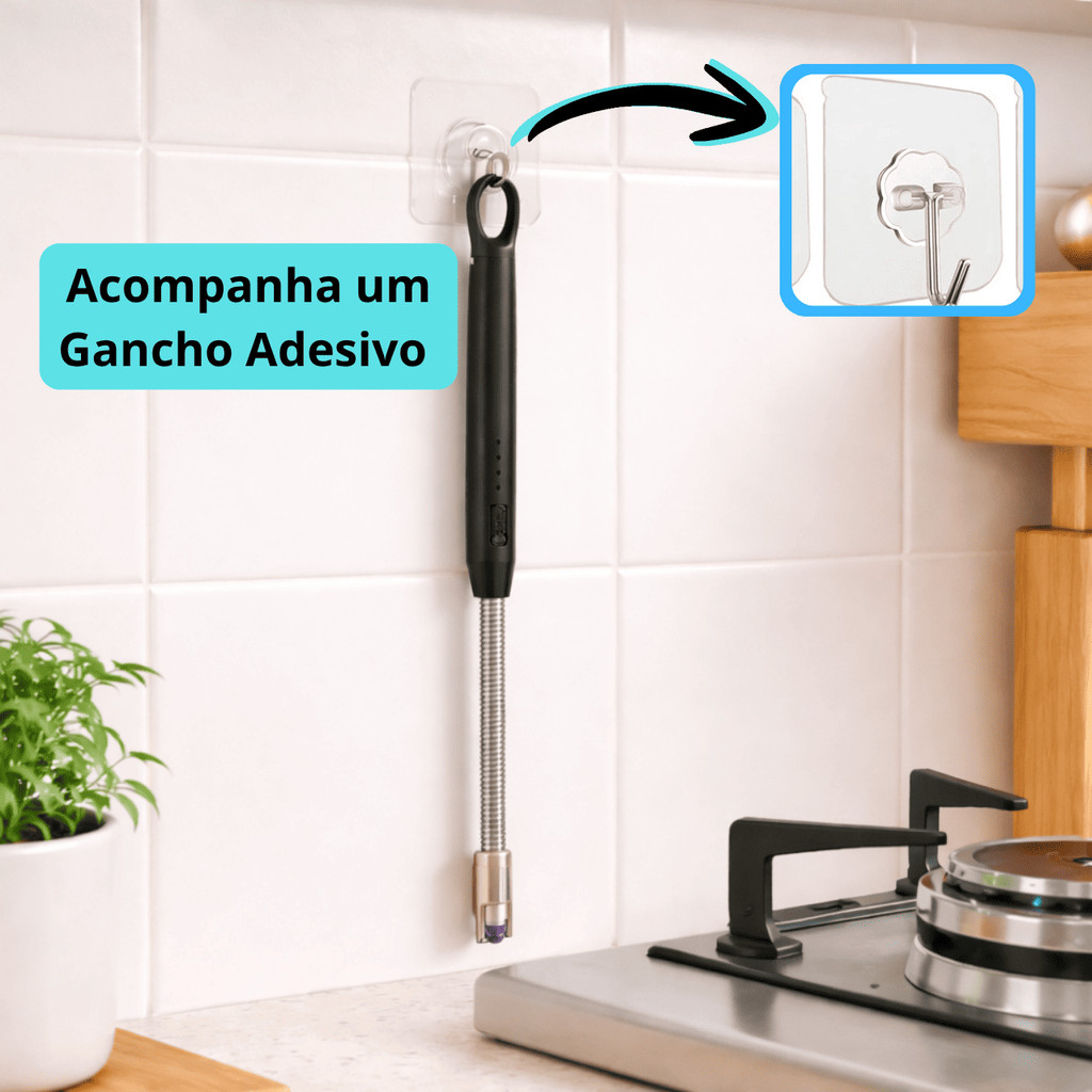 Isqueiro Eletrico Acendedor De Fogão recarregável Vela com Recarga USB Acendedor Plasma Ecológico