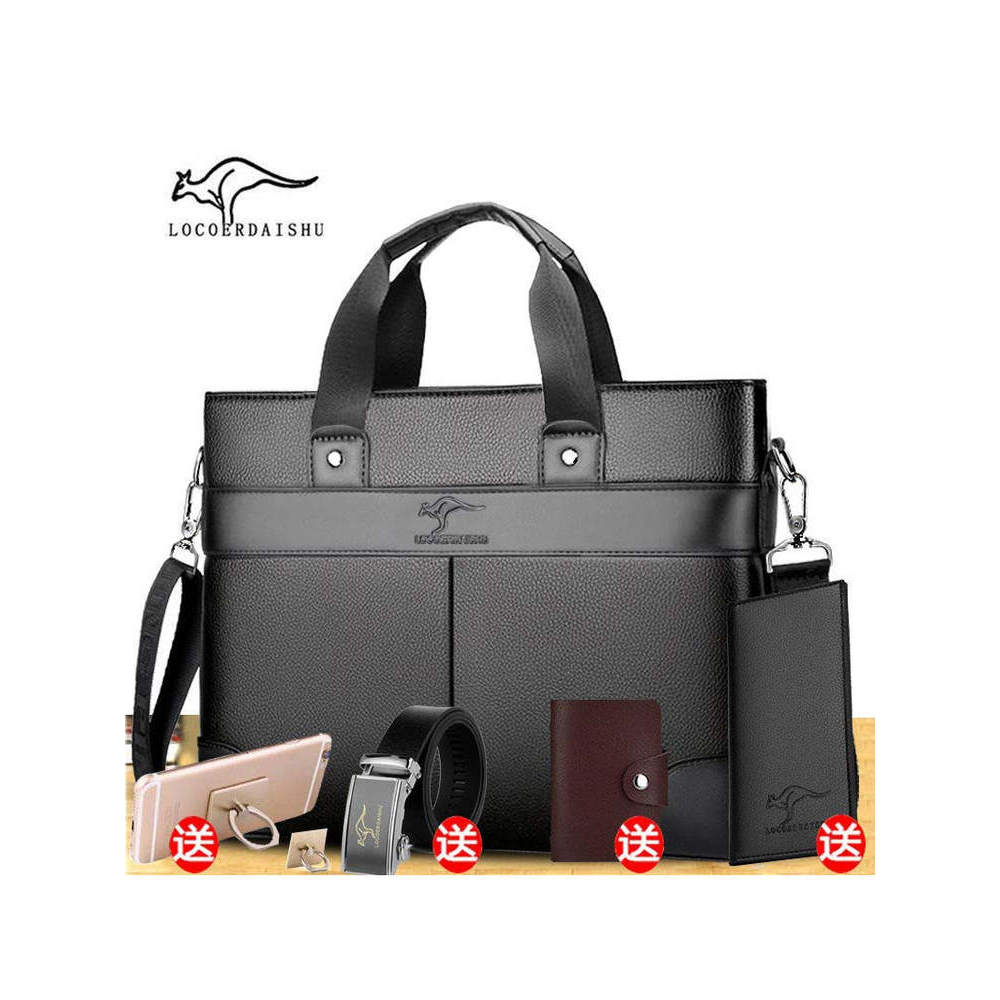 Bolsa masculina Horizontal maleta de negócios ombro mensageiro bolsa de arquivo de computador grande capacidade