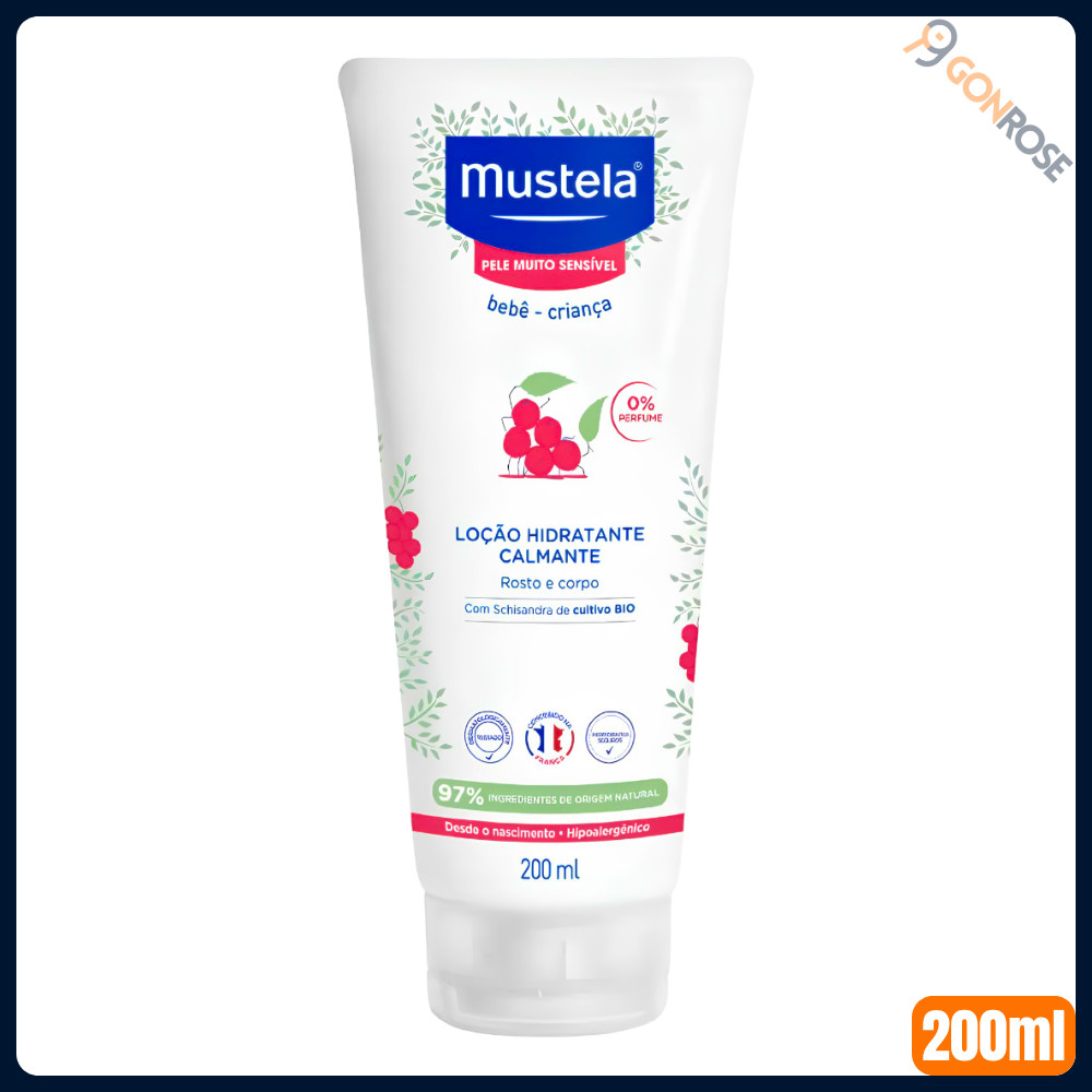 Loção Hidratante Calmante Mustela (Apaisant) Pele Muito Sensível com 200ml