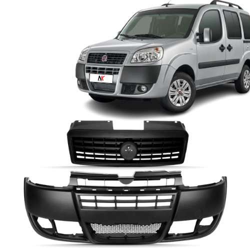 Kit Parachoque Grade Dianteira Doblo 2010 2011 2012 Novo