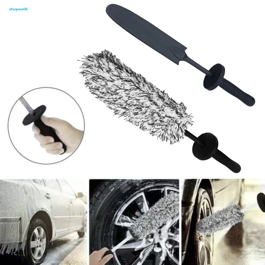Tire Brush Multi-purpose Car 42cm Microfiber Wheel – Soft Synthetic Fiber Rim Cleaner Multi-functional Wash Tool for E
