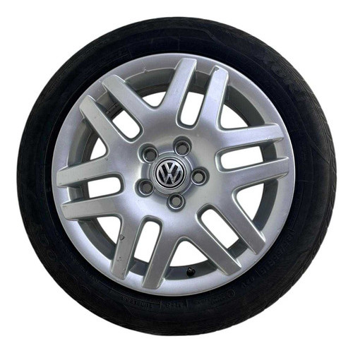 Roda Aro 15 Fox Polo 5 Furos Pneu Ecology 185/55 6qe601025 Prata