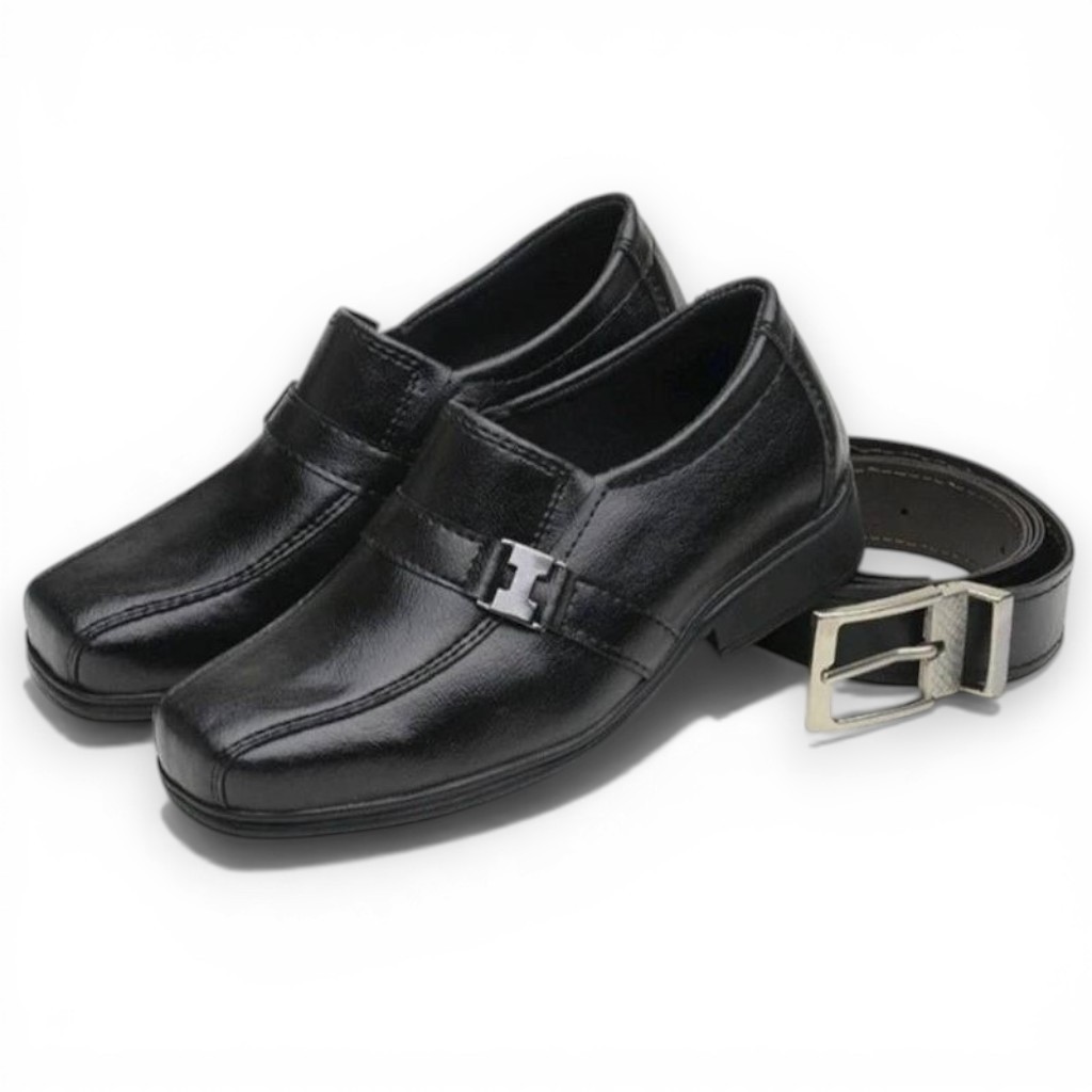 Sapato Social Infantil Masculino + Cinto Kit Elegante Confortável Para Festa Barato