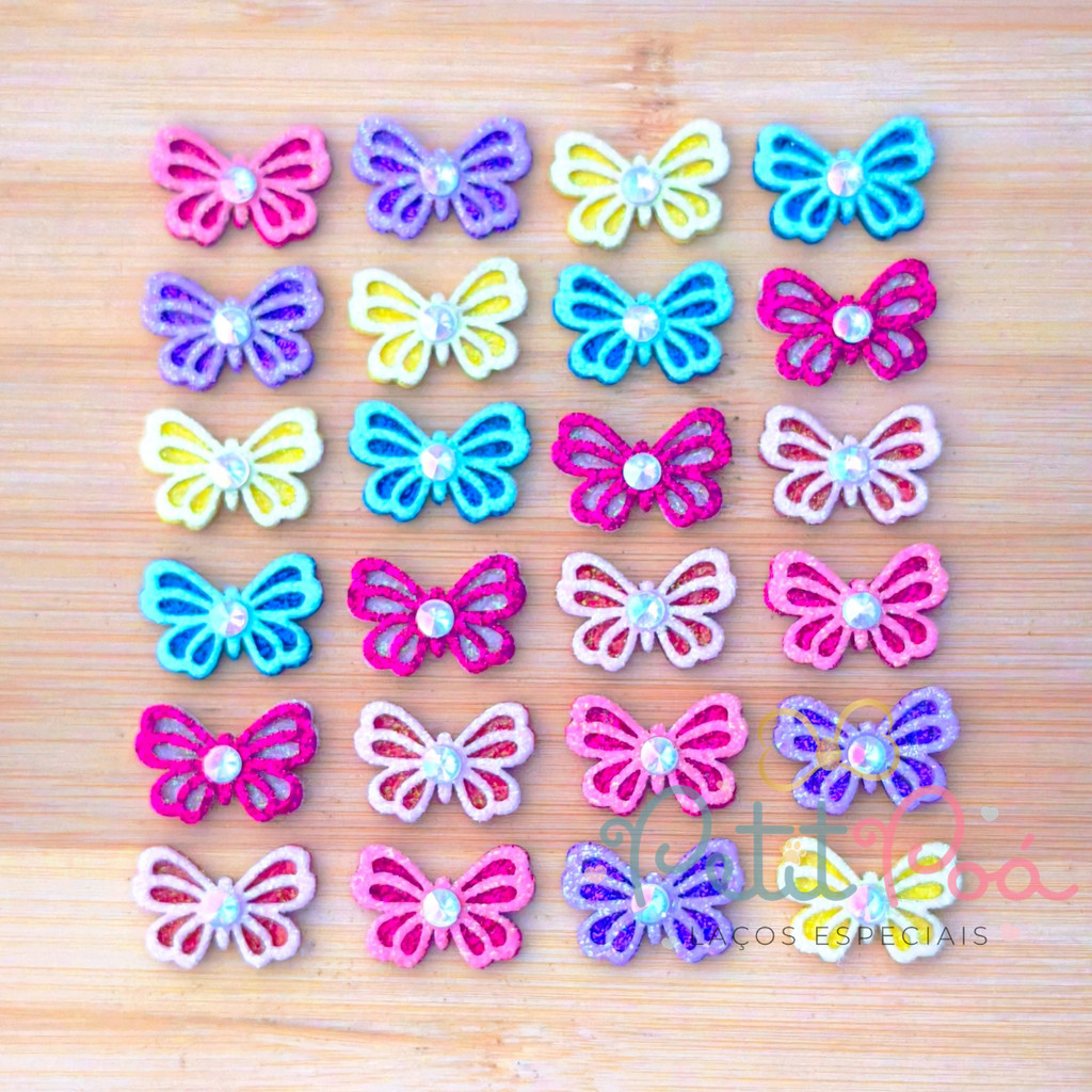 ADESIVO PET BORBOLETINHA CHARM (20 UNIDADES)