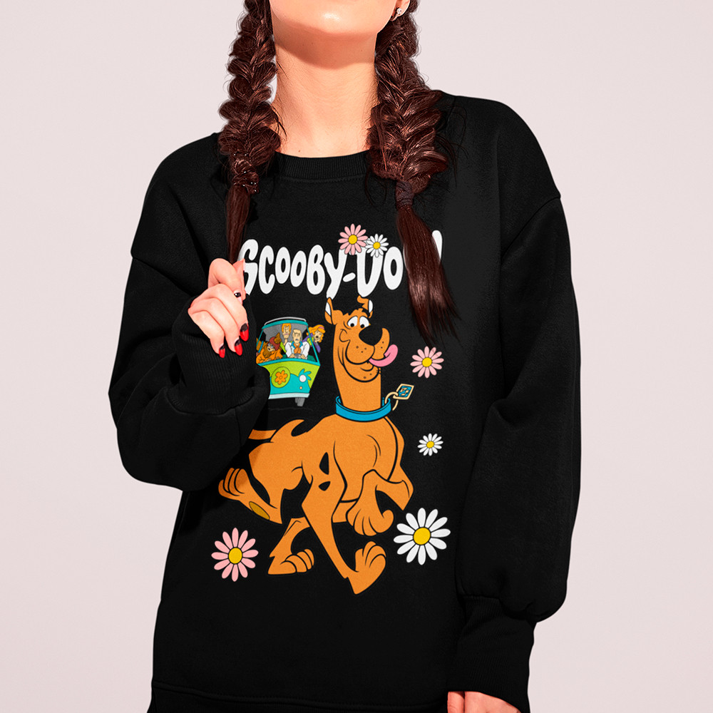 Moletom Feminino Scooby Doo Maquina De Mistério Blusa De Frio Gola Careca Algodão Premium