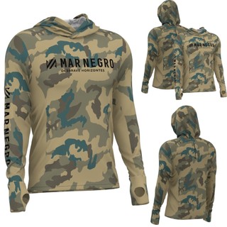 Camisa De Pesca Proteção Solar Mar Negro X Protection Caqui