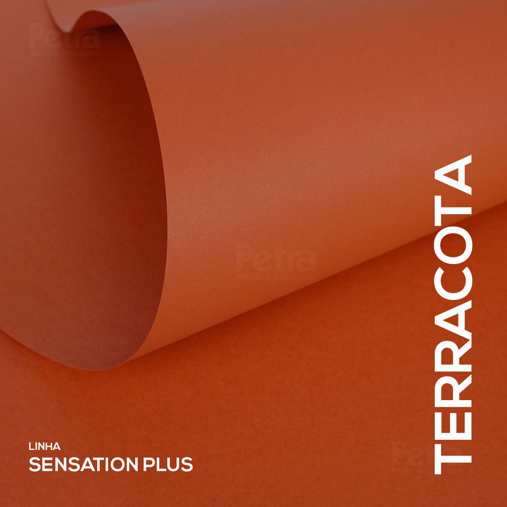 Papel Sensation Plus Terracota - A4 180g/m² 25 folhas