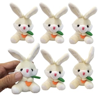 Kit 6 Coelho Da Páscoa C/ Cenoura Amarelo Pelúcia 12cm em Oferta na Shopee