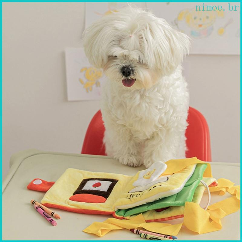 Nim Dog Snuffle Livro Distribuição Brinquedos Pelúcia Para Cães Brinquedo Interativo Estridente