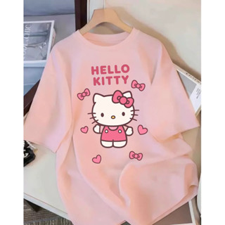 Camiseta Camisa Oversized 100% Algodão Feminina Fofa Casual Street Confortavel Estilosa Hello Day em Oferta na Shopee