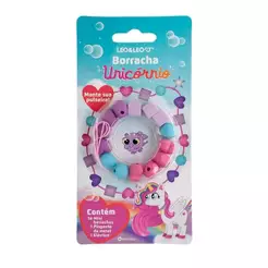 Kit Borracha Monte sua Pulseira Unicórnio Blister c/ Elástico e Pingente Leo&Leo Leonora - 10623