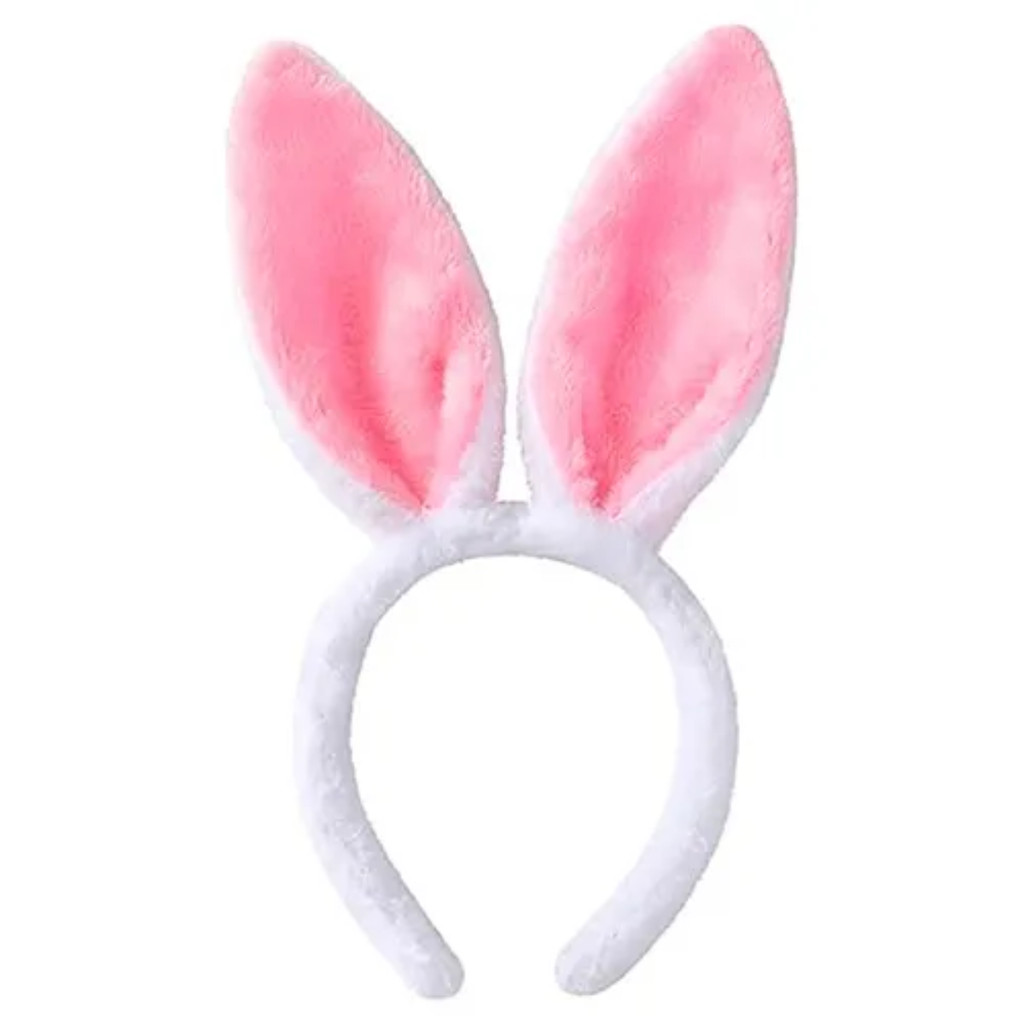 Tiara Coelha Orelha Pelucia Led Coelhinho Adulto Infantil