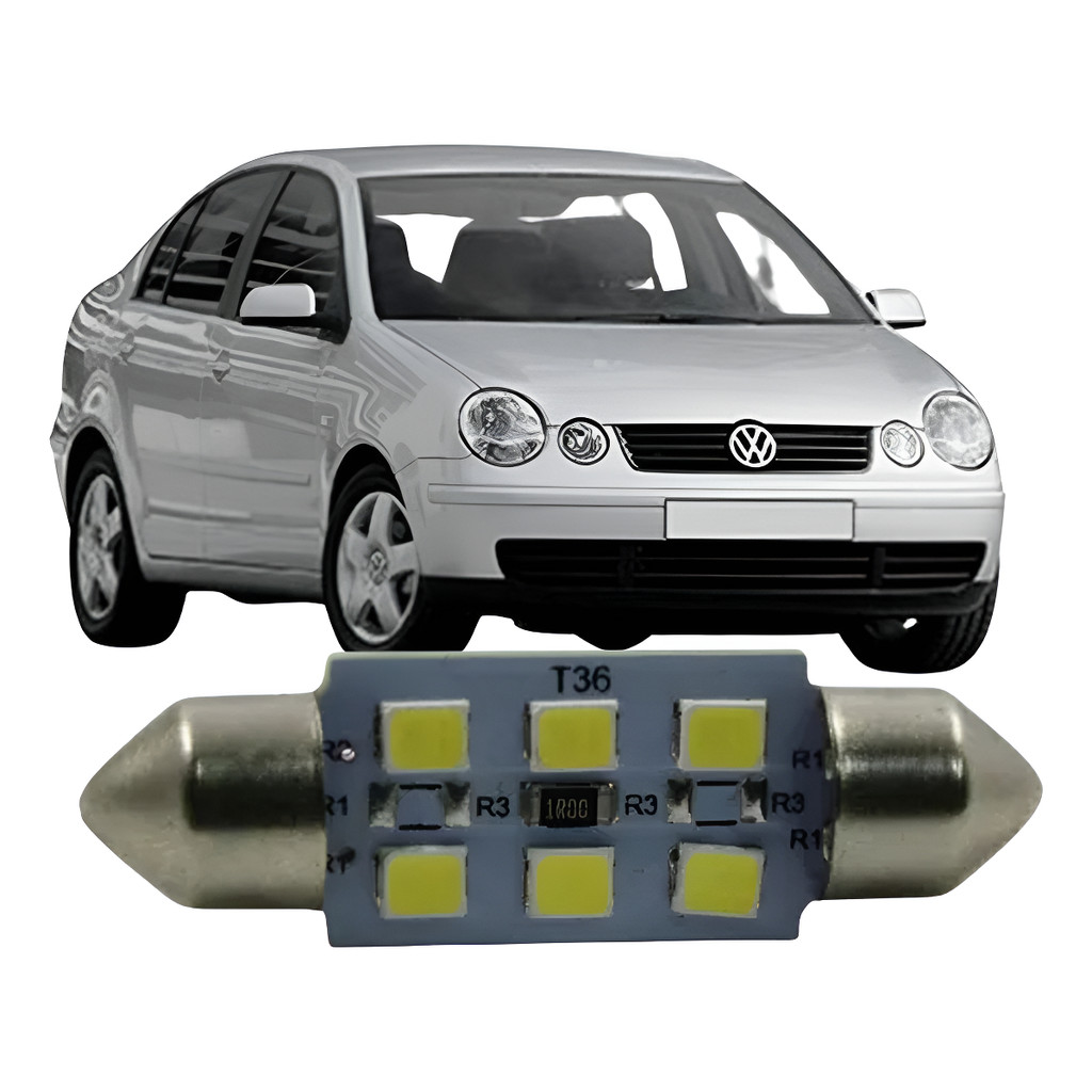 Lampada Led Torpedo Placa/teto/porta Luva Vw Polo