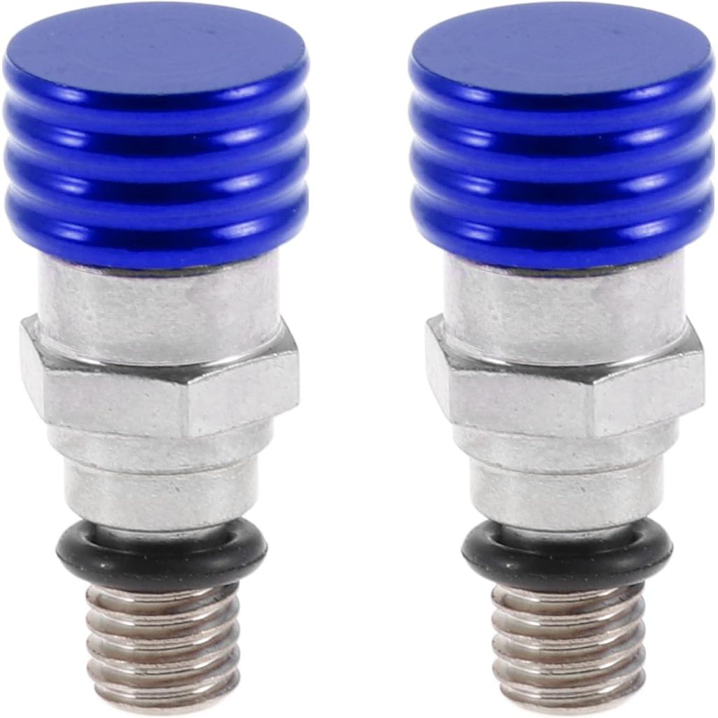 Parafuso Universal para Motocicleta Partuto 2pcs M5x0.8 - Válvula de Sangria de Ar para Garfo de Motocross - Metal Azul