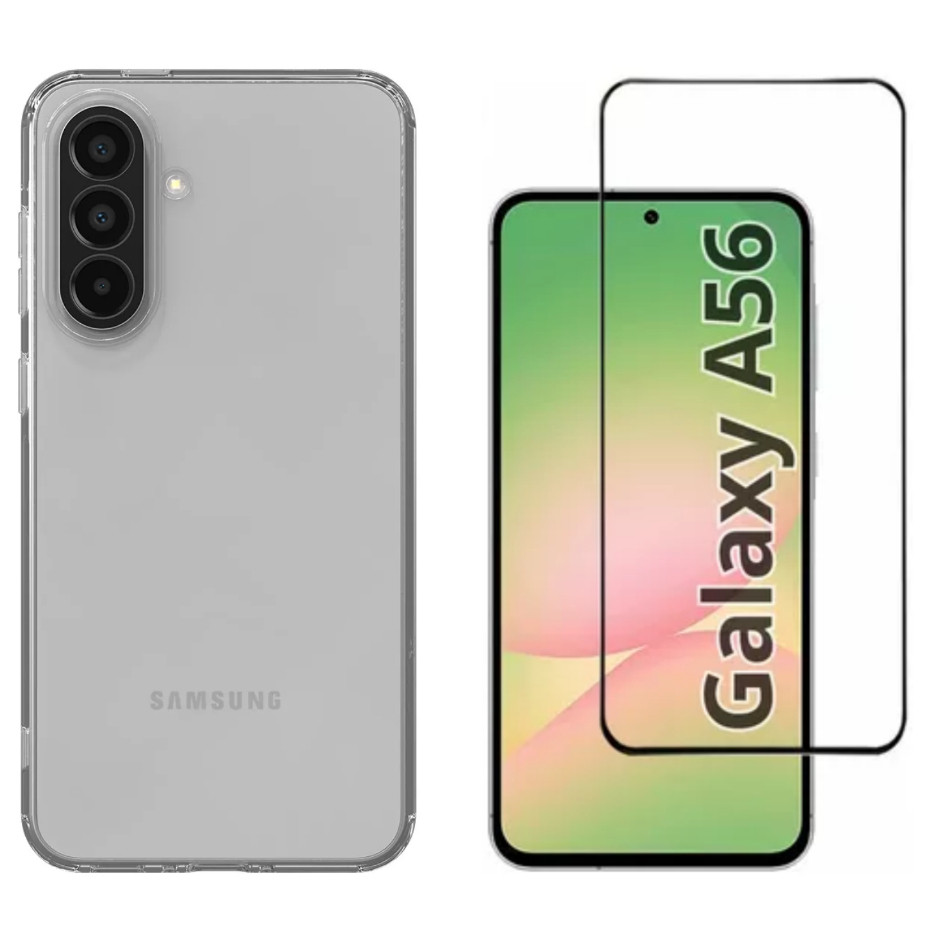 Kit Para Samsung A56 - Película 3d + Capa Tpu