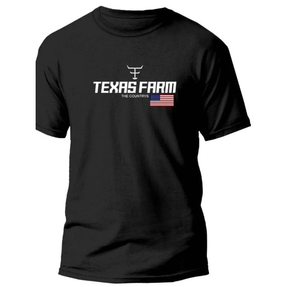 Camiseta masculina estilosa luxo "Texas farm" blusa masculina peruana camisa streetwear 100% algodão