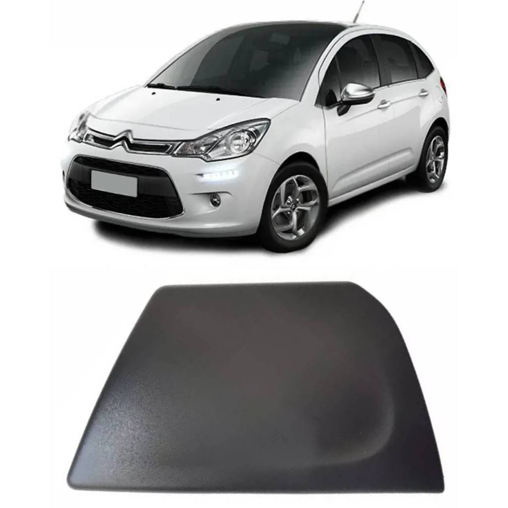 Tampa Reboque Parachoque Dianteiro C3 2008 A 2013 Preto Lado Direito em Oferta na Shopee