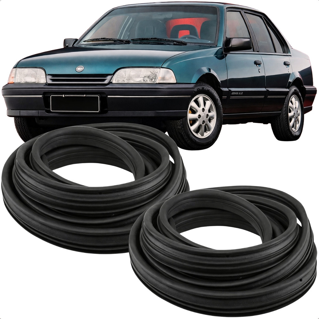 PAR BORRACHAS GUARNIÇÃO PARA VEDAÇÃO DE PORTA MONZA 1990 1991 1992 1993 1994 1995 1996