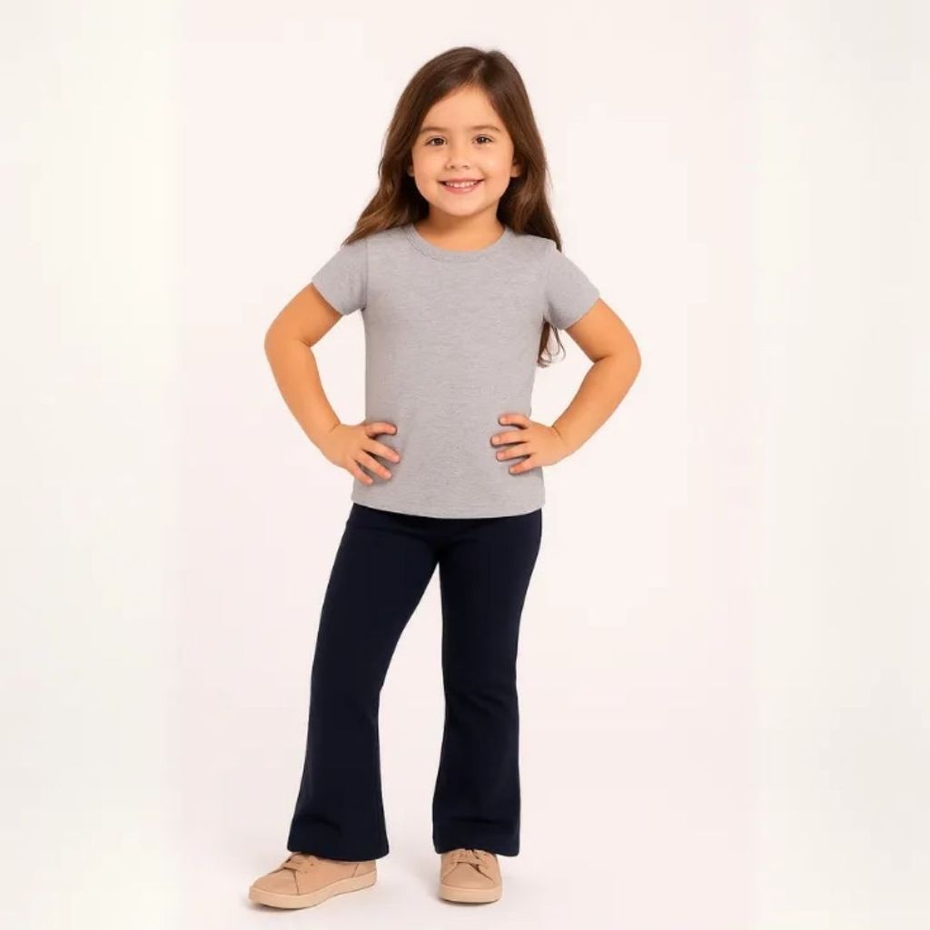 Calça Flare De Cotton Para Meninas
