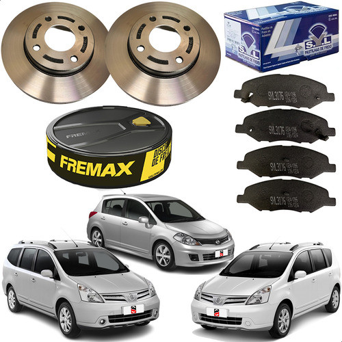 Jogo Pastilha + Disco Fremax Tiida Livina E Grand Livina... em Oferta na Shopee