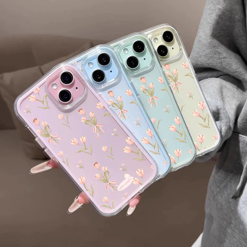 Capinha Capa Material transparente TPU Padrão de flor pequena Samsung A04 A05 A15 A32 A23 A34 A35 A50 A52 A55 A72 em Oferta na Shopee