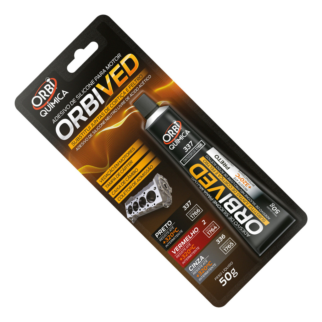 Selante OrbiBlack Preto 50g Alta Temperatura Vedação Motor e Câmbio Profissional em Oferta na Shopee