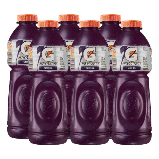 GATORADE UVA 500ML PACK COM 6 UNIDADES